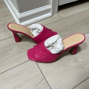 NEW Odaje Pink Women's Heeled Mules